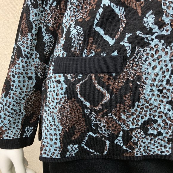 Misook 2-pc Snake Cardigan & Tank Set - Picture 5 of 16